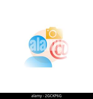 Benutzername. Vektorsymbol im Verlaufsstil. Bearbeitbare Illustration Stock Vektor