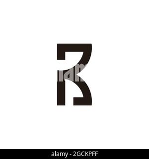 Abstrakter Buchstabe pro einfacher verknüpfter geometrischer Logovektor Stock Vektor