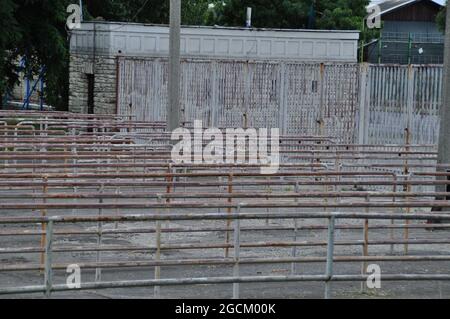 Das ehemalige Ferenc-Puskas-Stadion in Budapest, Ungarn. Stockfoto