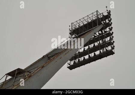 Das ehemalige Ferenc-Puskas-Stadion in Budapest, Ungarn. Stockfoto