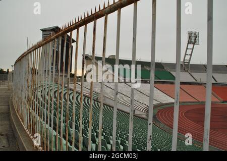 Das ehemalige Ferenc-Puskas-Stadion in Budapest, Ungarn. Stockfoto