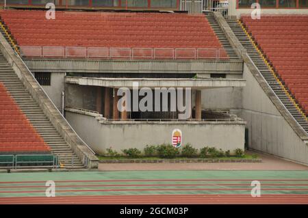 Das ehemalige Ferenc-Puskas-Stadion in Budapest, Ungarn. Stockfoto