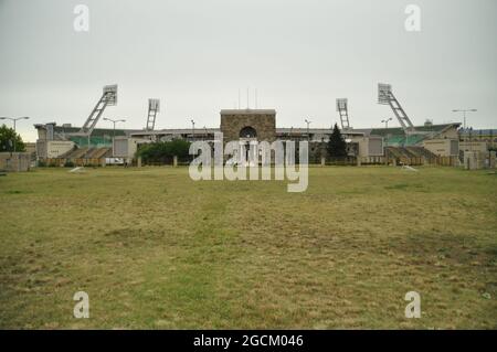 Das ehemalige Ferenc-Puskas-Stadion in Budapest, Ungarn. Stockfoto