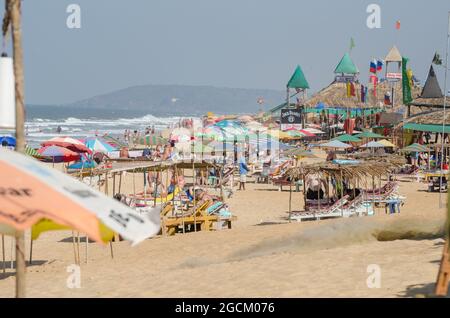 Goa, Indiens Strände und Küstenszenen. Stockfoto