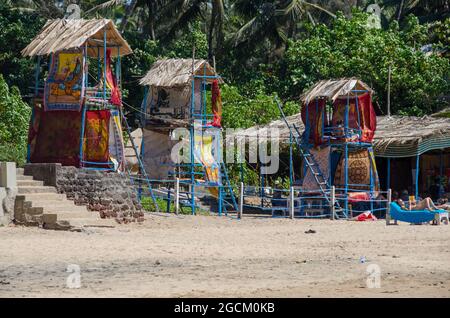 Goa, Indiens Strände und Küstenszenen. Stockfoto