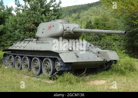 Sowjetischer Panzer T-34 im Tal des Todes Stockfoto