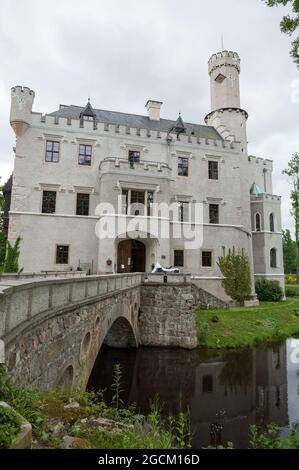 Burg Karpniki, Gmina Mysłakowice, im Kreis Jelenia Góra, Woiwodschaft Niederschlesien, im Südwesten Polens, Europa Stockfoto