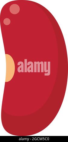 Symbol für Garbanzo-Nierenbohne. Flache Darstellung des Vektorsymbols für Garbanzo-Nierenbohne auf weißem Hintergrund Stock Vektor