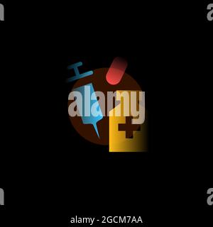 Medizin. Vektorsymbol im Verlaufsstil. Bearbeitbare Illustration Stock Vektor