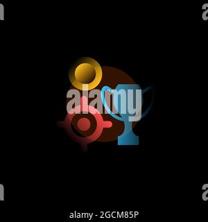 Belohnung. Vektorsymbol im Verlaufsstil. Bearbeitbare Illustration Stock Vektor