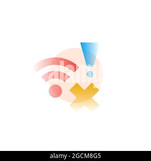 Trennen Sie Die Verbindung. Vektorsymbol im Verlaufsstil. Bearbeitbare Illustration Stock Vektor