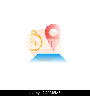 Lage. Vektorsymbol im Verlaufsstil. Bearbeitbare Illustration Stock Vektor