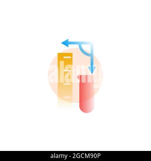 Messen. Vektorsymbol im Verlaufsstil. Bearbeitbare Illustration Stock Vektor