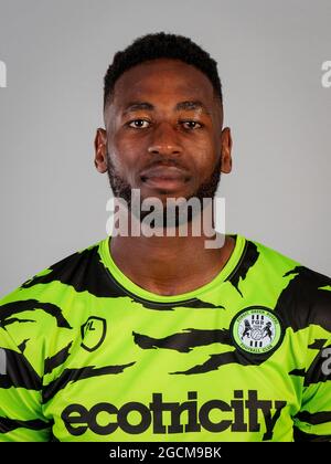 Nailsworth, Großbritannien. Juli 2021. Jamille Matt während des Forest Green Rovers Player & Staff 2021/22 Headshot Fotoshootings im Stanley Park, Stanley Lane, Chippenham, England am 23. Juli 2021. Foto von Photo by Andy Rowland. Quelle: Prime Media Images/Alamy Live News Stockfoto