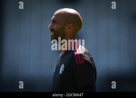 Derby, Großbritannien. Juli 2021. Torhüter Lee Grant of man Utd im Vorspiel der Vorsaison 2021/22 zwischen Derby County und Manchester United am 18. Juli 2021 im iPro Stadium, Derby, England. Foto von Andy Rowland. Quelle: Prime Media Images/Alamy Live News Stockfoto