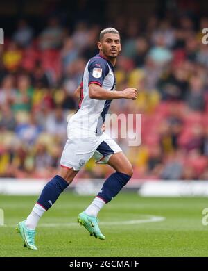 Watford, Großbritannien. Juli 2021. Karlan Grant von WBA während des 2021/22 Pre Season Freundschaftsspiel zwischen Watford und West Bromwich Albion in der Vicarage Road, Watford, England am 24. Juli 2021. Foto von Andy Rowland. Quelle: Prime Media Images/Alamy Live News Stockfoto