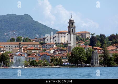 Ansicht der Stadt, Verbania-Pallanza, Lago Maggiore, Piemont, Italien Stockfoto