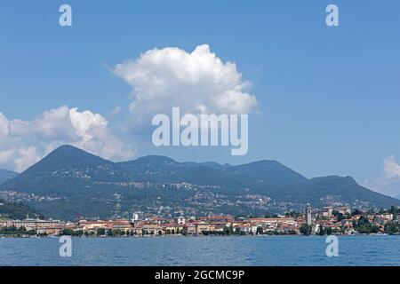 Ansicht der Stadt, Verbania-Pallanza, Lago Maggiore, Piemont, Italien Stockfoto