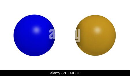 Natriumfluorid, chemische Struktur. 3D-Rendering. Atome sind rep Stockfoto