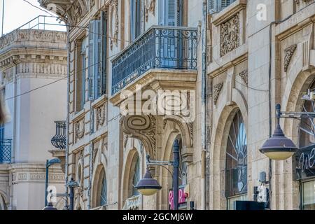 Verlassen Sie Gebäude in Limassol Zypern Stockfoto