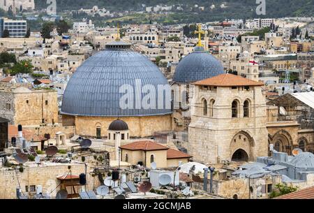 Kirche des Heiligen Grabes in der Altstadt von Jerusalem Stockfoto