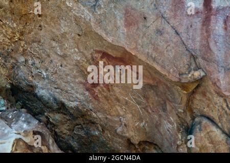 Alte Höhlenmalereien. Yavi, Jujuy, Argentinien Stockfoto