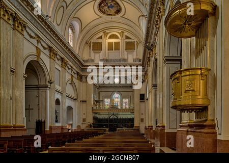 Innenaltar des Kirchenschiffs der Santa Iglesia Catedral de Segorbe, Castellon, Spanien, Europa Stockfoto