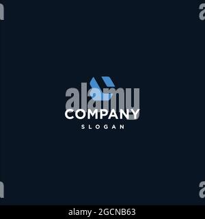 LOGO KOMBINATION BUCHSTABEN L UND E Stockfoto