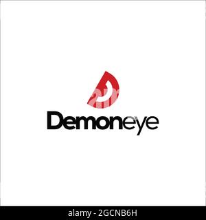 LOGO-KOMBINATION AUS BUCHSTABE D UND AUGE Stockfoto