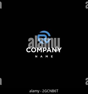 LOGO KOMBINATION BUCHSTABEN R UND C Stockfoto