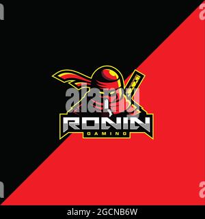 RONIN NINJA GAMING-LOGO ESPORT Stockfoto