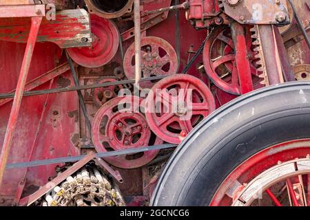 Detail der alten Landmaschinen, Uniontown, Washington State, USA Stockfoto