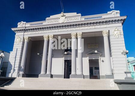 SANTIAGO DE CUBA, KUBA - 1. FEBRUAR 2016: Stadtmuseum Emilio Bacardi in Santiago de Cuba, Kuba Stockfoto