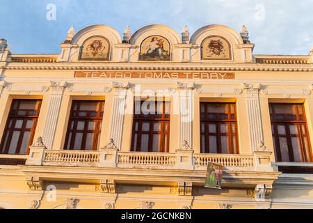 CIENFUEGOS, KUBA - 11. FEBRUAR 2016: Teatro Tomas Terry Theater in Cienfuegos Kuba Stockfoto