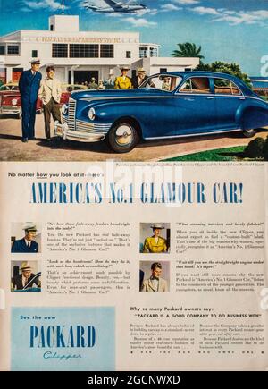 Vintage Life Magazine Anzeige, Ausgabe 10 Juni 1946, Vereinigte Staaten von Amerika Stockfoto