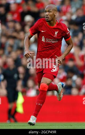 Liverpool, Großbritannien. August 2021. Fabirian von Liverpool während des Vorsaison-Freundschaftsspiels in Anfield, Liverpool. Bildnachweis sollte lauten: Darren Staples/Sportimage Credit: Sportimage/Alamy Live News Stockfoto