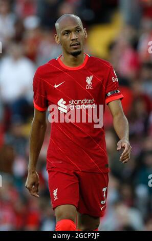 Liverpool, Großbritannien. August 2021. Fabirian von Liverpool während des Vorsaison-Freundschaftsspiels in Anfield, Liverpool. Bildnachweis sollte lauten: Darren Staples/Sportimage Credit: Sportimage/Alamy Live News Stockfoto