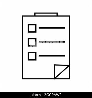 Icon Vector of Clipboard - Linienstil - einfache Illustration. Bearbeitbare Kontur. Design-Vorlage Vektor.Umriss Stil Design.Vektor Grafik Illustration Stock Vektor