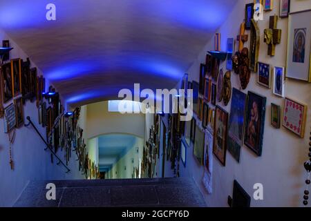 Treppen, Wallfahrtstreppen, heilige Treppe, Mariahilf, Wallfahrtskirche Mariahilf, Passau, Niederbayern, Bayern, Deutschland Stockfoto