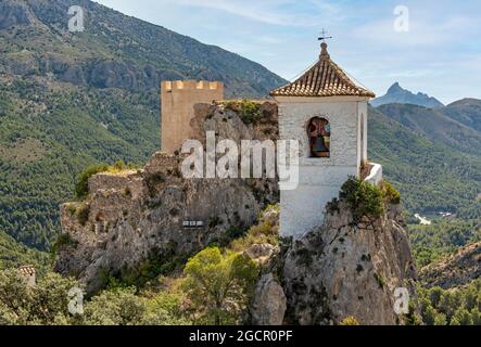 Festung Alcozaiba, Burg El Castell de Guadalest, Spanien Stockfoto