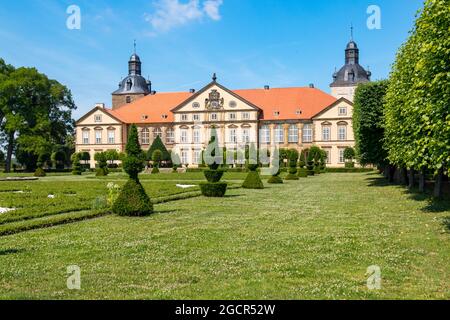 Barockschloss und Landschaftspark Hundisburg in Sachsen-Anhalt Stockfoto