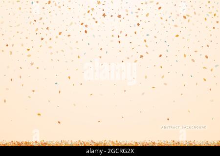 Herbsthintergrund von fallenden Blättern. Vektorgrafik. Stock Vektor