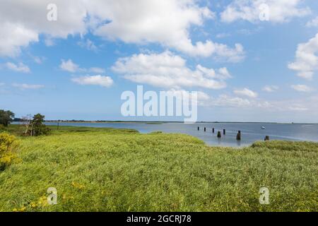 Barther Bodden Lagune zwischen Zingst und Bresewitz Stockfoto