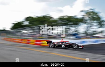 08. August 2021: Der Fahrer der NTT IndyCar Series fährt das Verizon 5G Team Penske Chevrolet während des ersten Big Machine Music City Grand Prix auf den Straßen von Nashville in Nashville, TN, in die vierte Runde. Austin McAfee/CSM Stockfoto