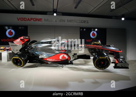 Markteinführung des McLaren MP4-27, 01. Februar 2012. McLaren Technology Centre, Woking, Großbritannien. Stockfoto
