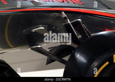 Details. Markteinführung des McLaren MP4-27, 01. Februar 2012. McLaren Technology Centre, Woking, Großbritannien. Stockfoto
