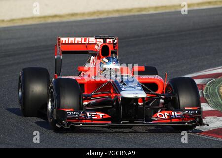 Charles Pic (FRA) Marussia F1 Team. Formel 1 Testing, Barcelona, Spanien. Februar 2012. Stockfoto