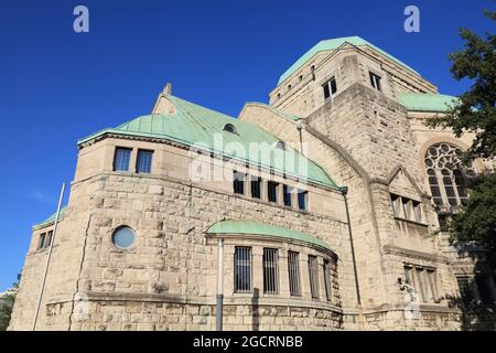 Essen Stadt im Ruhrgebiet, Deutschland. Alte Synagoge. Stockfoto