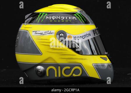 Der Helm von Nico Rosberg (GER) Mercedes GP. Großer Preis von Australien, Donnerstag, 15. März 2012. Albert Park, Melbourne, Australien. Stockfoto