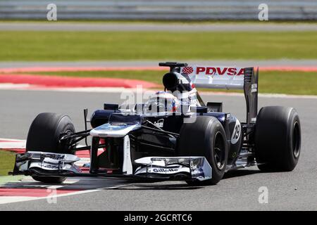 Valtteri Bottas (FIN) Williams FW34 Dritter Fahrer. Formula One Young Drivers Test, Donnerstag, 12. Juli 2012. Silverstone, England. Stockfoto